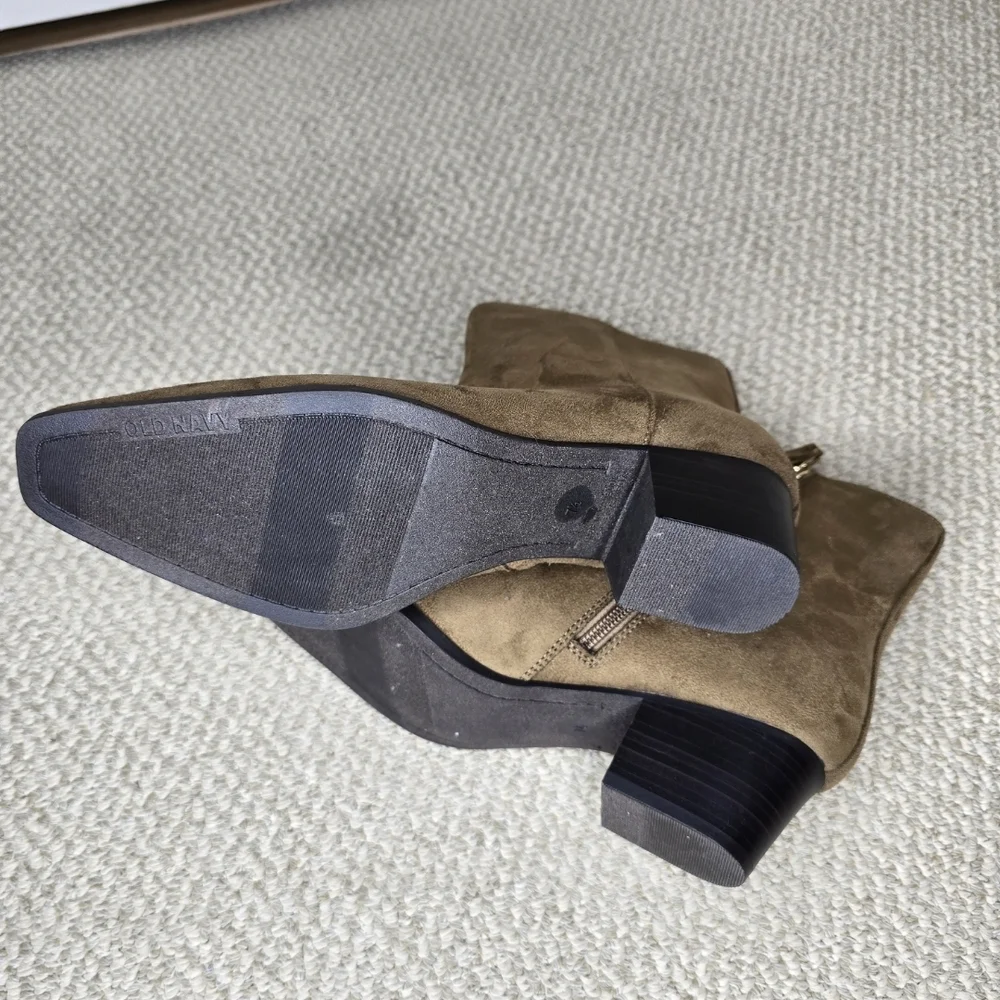 Old Navy City Bootie Ankle Boots Latte Beige 7.5